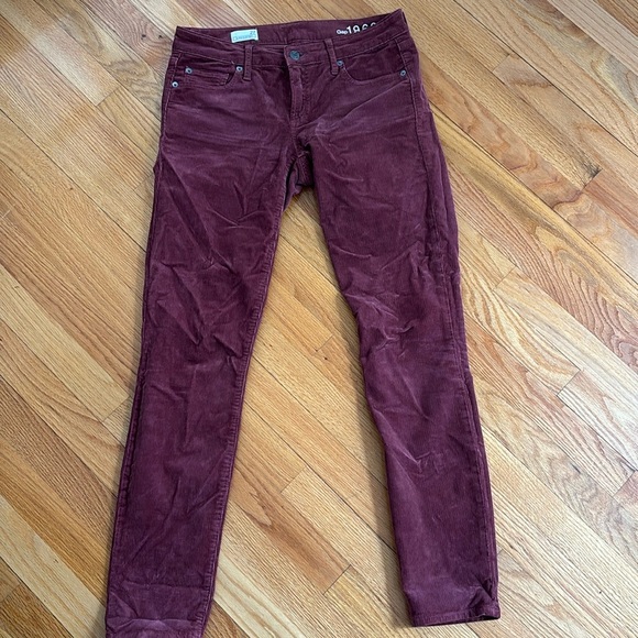 Classic GAP Burgundy Always Skinny Corduroy Pants - Picture 1 of 5